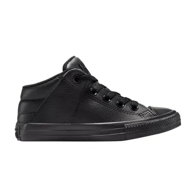 Pre-owned Converse Chuck Taylor All Star Axel Mid Ps 'triple Black' | Kid's Size 10.5