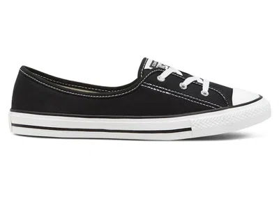 Pre-owned Converse Chuck Taylor All Star Ballet Lace Slip (women's) Sneakers In Black/white In Multi