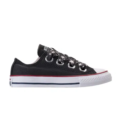 Pre-owned Converse Chuck Taylor All Star Big Eyelets Ox Gs 'almost Black' | Kid's Size 10.5