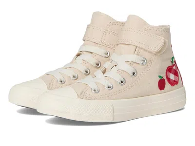 Converse Chuck Taylor All Star Checkered Accents Easy On (little Kid) Kid's Shoes Light Dune/egret/red : 3 Li In Multi