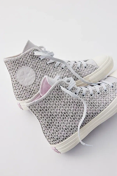 Converse Chuck Taylor All Star Crochet High Top Sneaker In Grey, Women's At Urban Outfitters