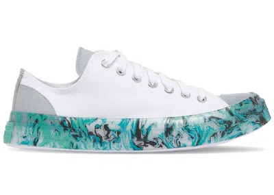 Pre-owned Converse Chuck Taylor All Star Cx Ox Throwback Craft Marbled Sneakers In White/ash Stone/washed Teal In Multi