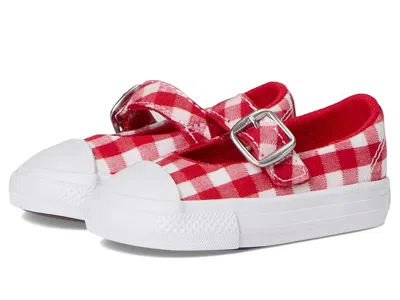 Converse Chuck Taylor All Star Dainty Mary Jane Checkered Easy On (infant/toddler) Kid's Shoes Red/vintage Wh