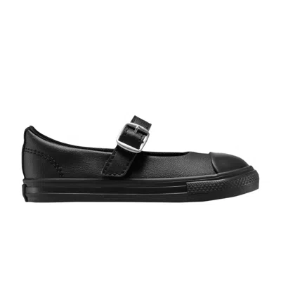 Pre-owned Converse Chuck Taylor All Star Dainty Mary Jane Easyon Td 'triple Black' | Infant Size 9