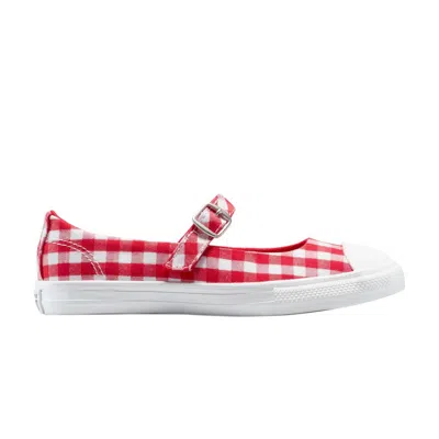Pre-owned Converse Chuck Taylor All Star Dainty Mary Jane Ps 'checkered Red' | Kid's Size 13