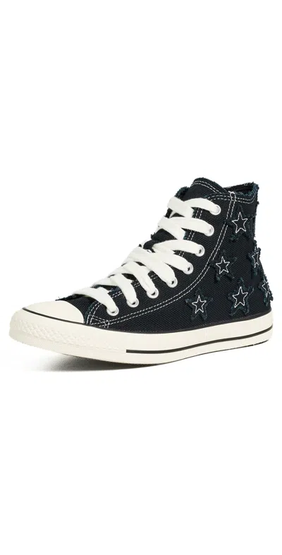 Converse Chuck Taylor All Star Distressed Stars Sneakers Black/egret/black