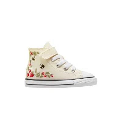 Pre-owned Converse Chuck Taylor All Star Easy-on High Td 'berries & Bees' | Cream | Infant Size 4