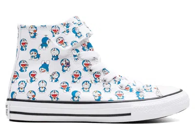 Pre-owned Converse Chuck Taylor All Star Easyon Hi Doraemon White Sneakers In Vintage White/hawaiian Gold/flamingo