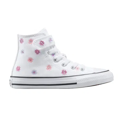 Pre-owned Converse Chuck Taylor All Star Easyon High Ps 'allover Embroidered Florals' | White | Kid's Size 1