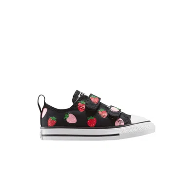 Pre-owned Converse Chuck Taylor All Star Easyon Low Td 'strawberries' | Black | Infant Size 10