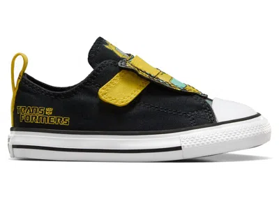 Pre-owned Converse Chuck Taylor All Star Easyon Ox Transformers Bumblebee Sneakers In Black/yellow/red