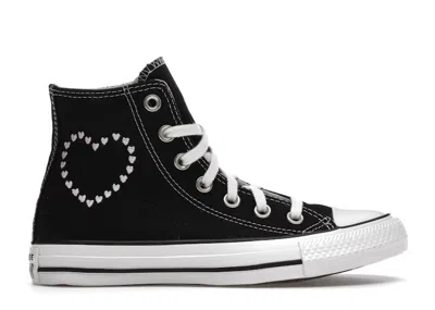 Pre-owned Converse Chuck Taylor All Star Embroidered Hearts (women's) Sneakers In Black/white