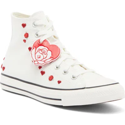 Converse Chuck Taylor® All Star® Embroidered High Top Sneaker In Vintage White/red/egret