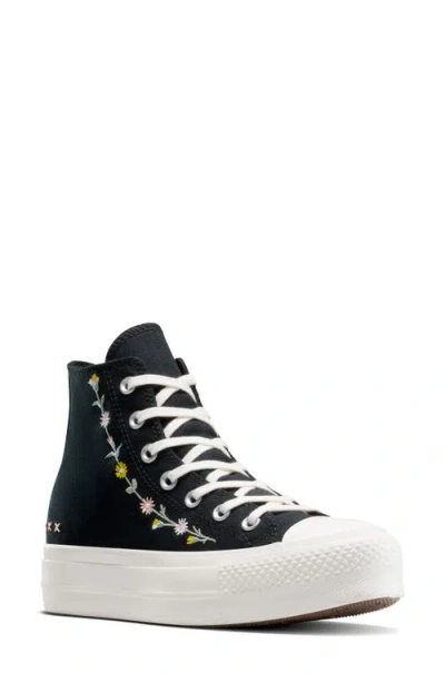 Converse Chuck Taylor® All Star® Embroidered Lift High Top Platform Sneaker