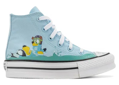 Pre-owned Converse Chuck Taylor All Star Eva Lift Hi Y Sneakers In Blue/white In Multi