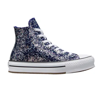 Pre-owned Converse Chuck Taylor All Star Eva Lift High Gs 'glitter - Night Indigo' | Blue | Kid's Size 5