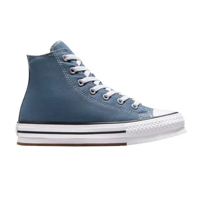 Pre-owned Converse Chuck Taylor All Star Eva Lift High Gs 'lakeside Blue' | Kid's Size 6