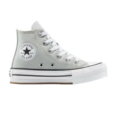 Pre-owned Converse Chuck Taylor All Star Eva Lift High Ps 'rainwashed Grey' | Green | Kid's Size 2
