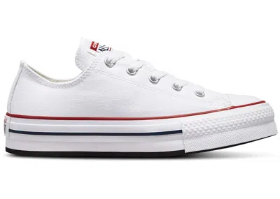 Pre-owned Converse Chuck Taylor All Star Eva Lift Ox Sneakers In White/garnet/navy Blue
