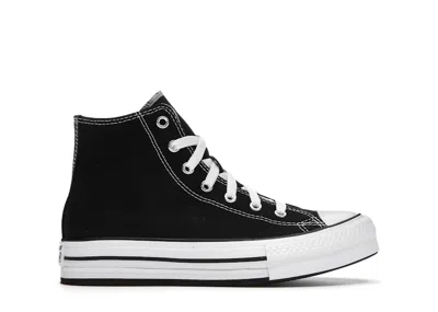 Pre-owned Converse Chuck Taylor All Star Eva Lift Platform Hi Sneakers In Black/white