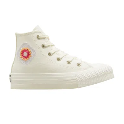 Pre-owned Converse Chuck Taylor All Star Eva Lift Platform High Ps 'festival Florals' | Cream | Kid's Size 11