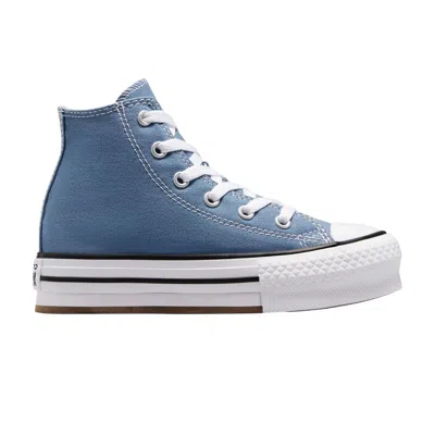 Pre-owned Converse Chuck Taylor All Star Eva Lift Platform High Ps 'lakeside Blue' | Kid's Size 11