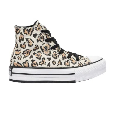 Pre-owned Converse Chuck Taylor All Star Eva Lift Platform High Ps 'leopard' | Brown | Kid's Size 5.5
