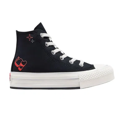 Pre-owned Converse Chuck Taylor All Star Eva Lift Platform High Ps 'y2k Heart' | Black | Kid's Size 1