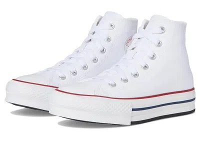 CONVERSE CHUCK TAYLOR(R) ALL STAR(R) EVA LIFT PLATFORM (LITTLE KID) BOYS SHOES WHITE/GARNET/NAVY : 2 LITTLE K