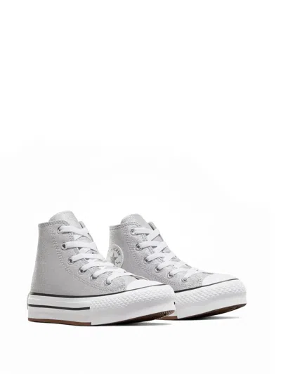Converse Kids' Chuck Taylor All Star Eva Lift Platform Prism Glitter Sneakers In White