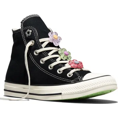 Converse Chuck Taylor® All Star® Floral Charm High Top Sneaker In Black