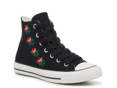 Converse Chuck Taylor All Star Floral Hightop Sneaker In Black