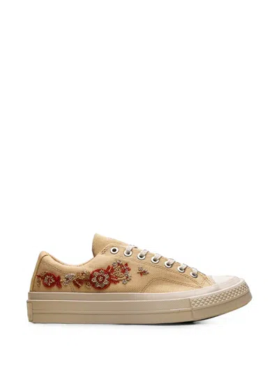 Converse Chuck Taylor All Star Floral-beaded Sneakers In Brown
