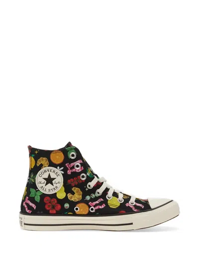 Converse Chuck Taylor All Star Floral-print Sneakers In Black