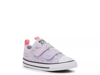 Converse Chuck Taylor All Star Heart Sneaker Kids' In Vapor Violet/multicolor Heart Print