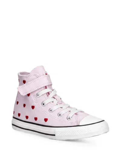 Converse Kids' Chuck Taylor All Star Heart-embroidered Sneakers In Pink