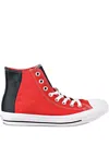 Converse Chuck Taylor All Star Hi Colorblock "enamel Red/black/white" Sneakers In Multi