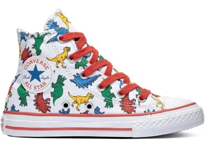 Pre-owned Converse Chuck Taylor All Star Hi Dinosaurs Sneakers In White