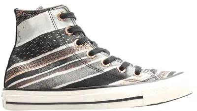 Pre-owned Converse Chuck Taylor All Star Hi Festive Stripe (women's) Sneakers In Black/dolphin