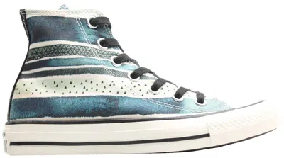 Pre-owned Converse Chuck Taylor All Star Hi Pop Stripes Teal (women's) Sneakers In Rebel Teal/seaside Blue/black