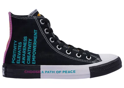 Pre-owned Converse Chuck Taylor All Star Hi Seek Peace Magenta Sneakers In Black/mineral Yellow/hyper Magenta