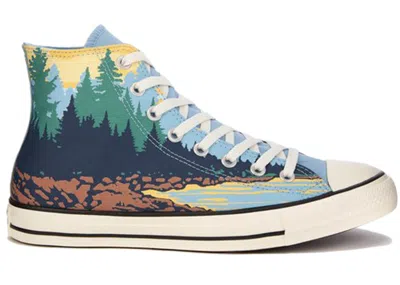 Pre-owned Converse Chuck Taylor All Star Hi The Great Outdoors Sea Salt Sneakers In Sea Salt Blue/egret
