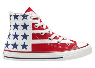 Pre-owned Converse Chuck Taylor All Star Hi Usa Sneakers In White/red/navy Blue