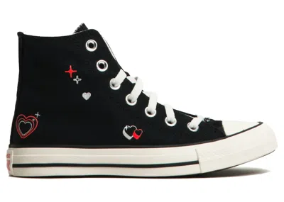 Pre-owned Converse Chuck Taylor All Star Hi Y2k Heart (women's) Sneakers In Black/vintage White/fever Dream