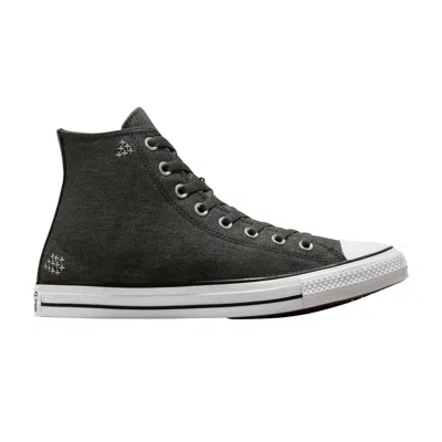 Pre-owned Converse Chuck Taylor All Star High 'boro Stitch - Dark Matter' | Grey | Men's Size 9.5 In Gray