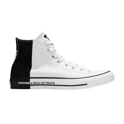 Pre-owned Converse Chuck Taylor All Star High 'choose A Path Of Peace' | White | Men's Size 9