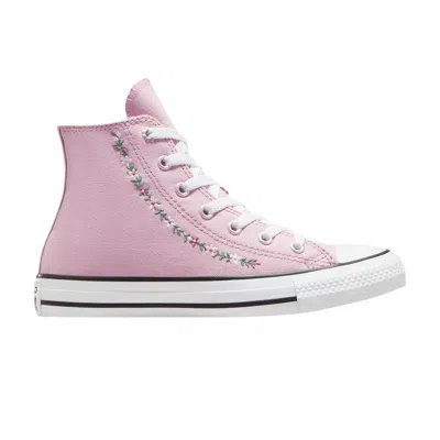 Pre-owned Converse Chuck Taylor All Star High Gs 'embroidered Feline Florals' | Pink | Kid's Size 6