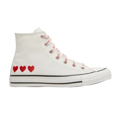Pre-owned Converse Chuck Taylor All Star High Gs 'embroidered Hearts' | White | Kid's Size 5.5