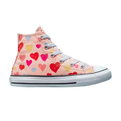 Pre-owned Converse Chuck Taylor All Star High Gs 'hearts' | Pink | Kid's Size 3