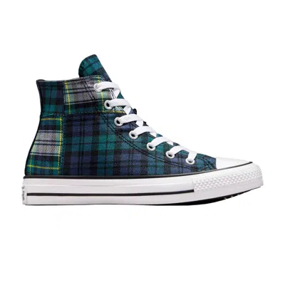 Pre-owned Converse Chuck Taylor All Star High Gs 'plaid - Dragon Scale Green' | Kid's Size 6.5